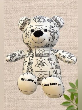 Color‑Me Plush Colorado Bear – Colourable Souvenir Toy